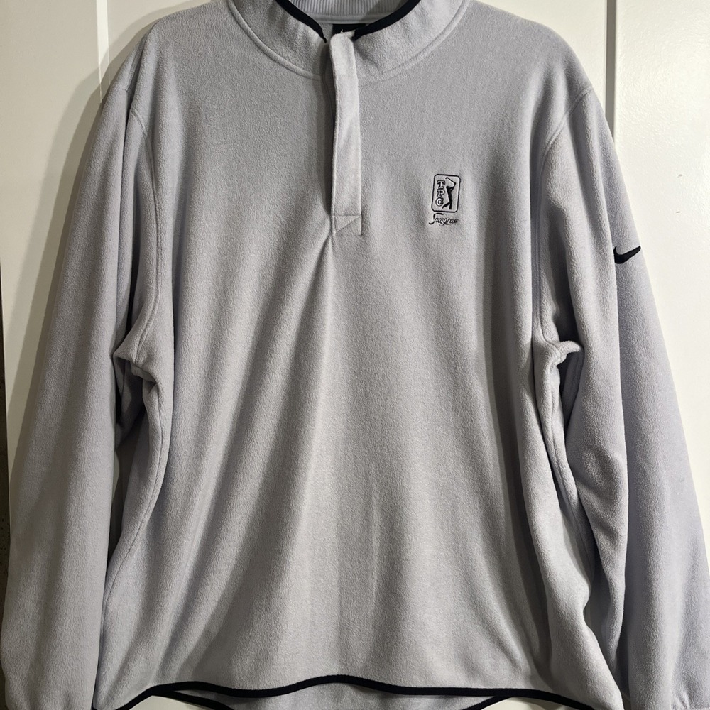Nike Golf TPC Sawgrass Gray 1/4 Snap Fleece Pullover Men’s XL